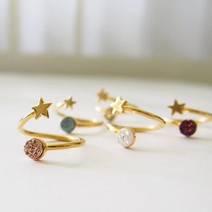 Titanium Druzy Ring, Star Ring, Statement Ring, Sun Star Ring, Gold Plated Ring, Silver Ring, Vermeil Druzy Ring, Gemstone Ring