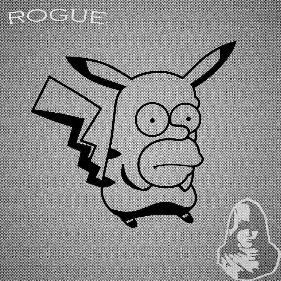 Meme Homer Pikachu Vinyl Decal Etsy UK