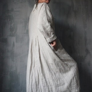 Linen gray kimono.Loose oversize coat