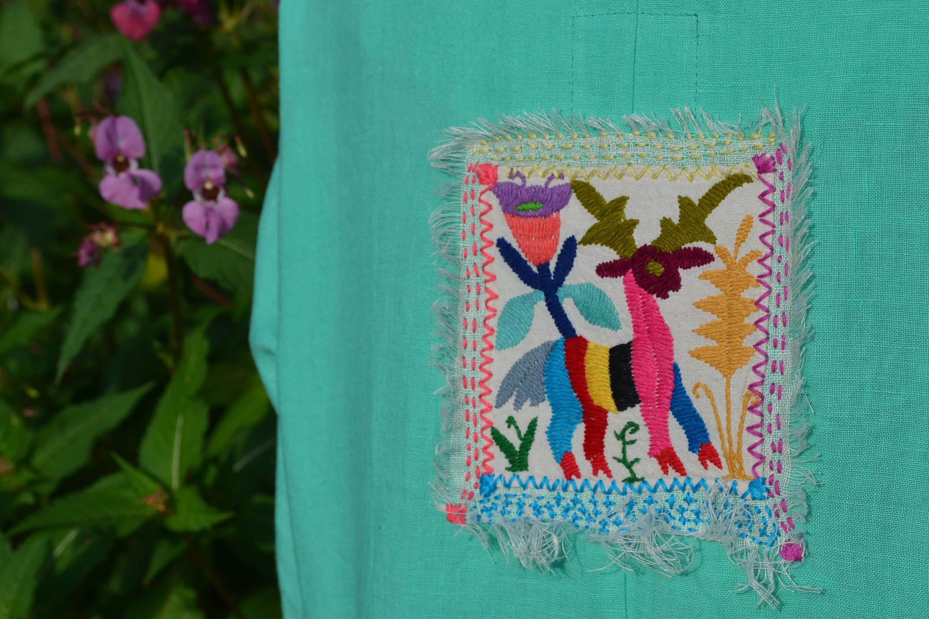 Linen Dress.mexican Collection.embroidered Linen Dress With Etsy