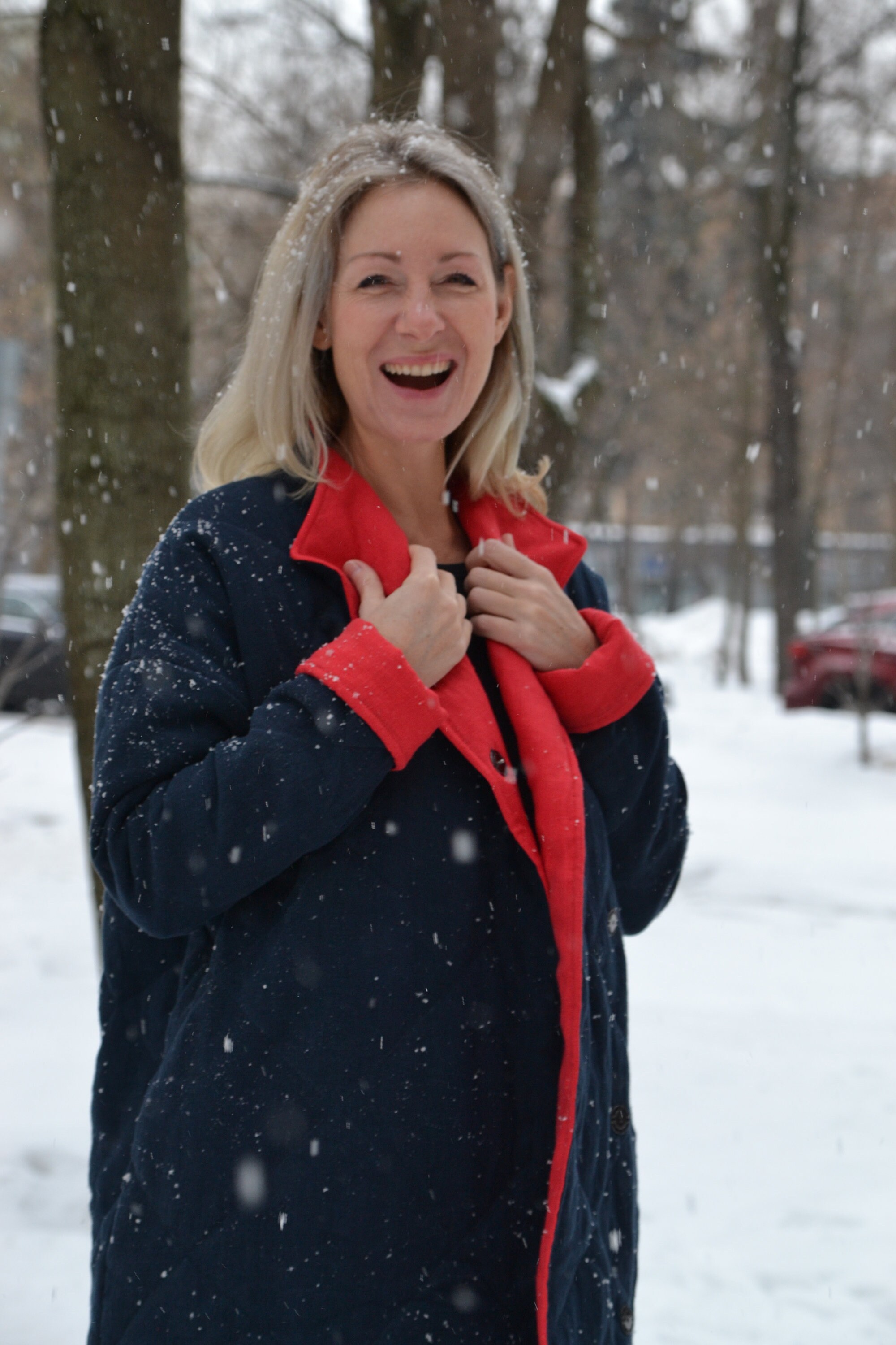 Linen Warm Coat With Exclusive Painting.natural Linen Color Etsy