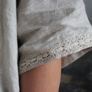 LINEN TEXTURED EMBROIDERED DRESS