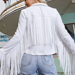 Fringe Sleeve Jacket Etsy Canada