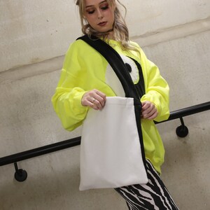 90s Y2K Neon Fluorescent Yellow Ying Yang Sweatshirt Festival Hangover image 5