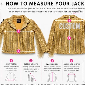 Gold Sequin Fringe Jacket | Festival Jacket | Concert Outfit | Sparkly Cowgirl | Hen Party | Nashville Glam image 7