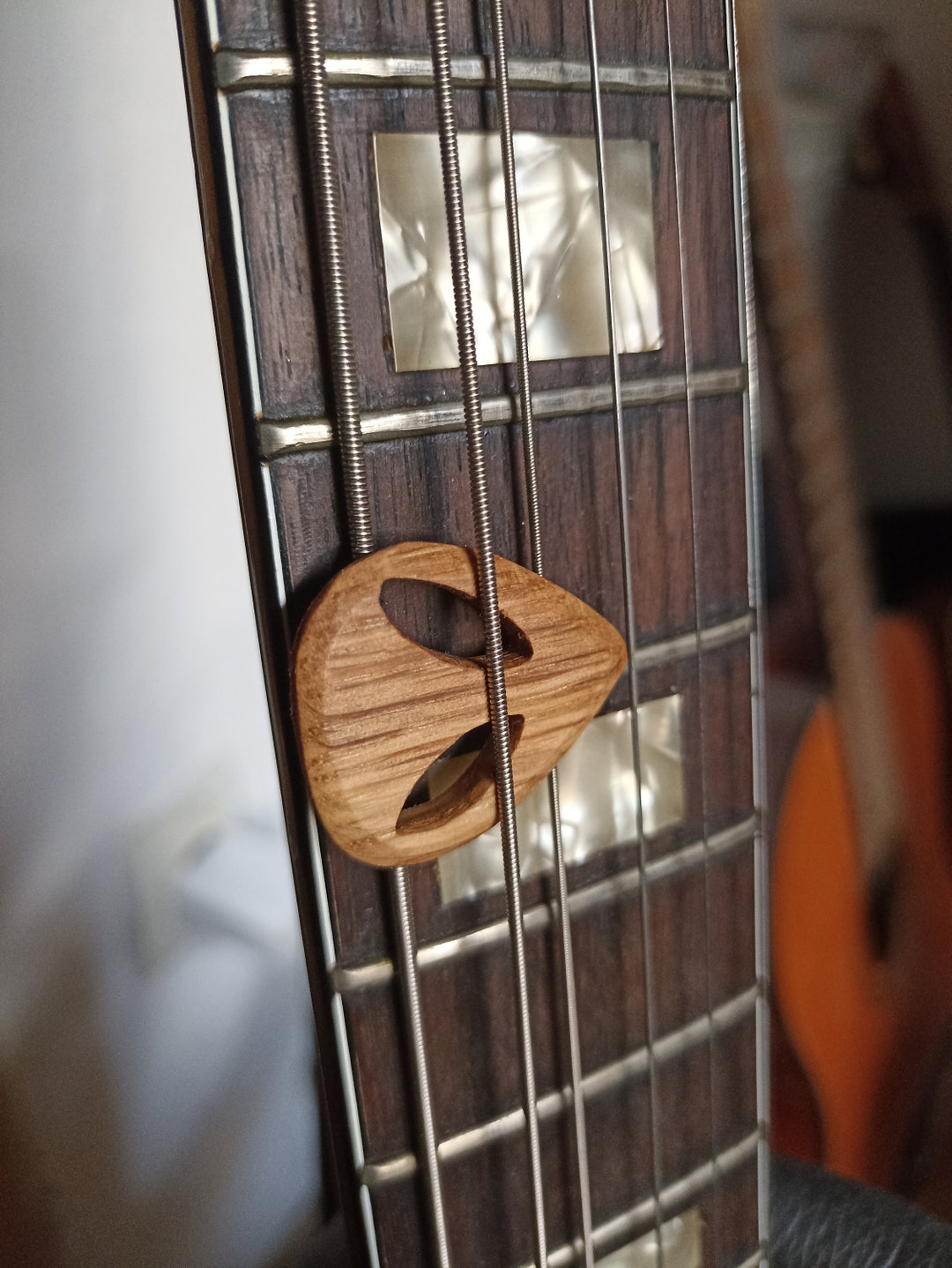 Handmade Oak Wood Alien Guitar Pick - Etsy
