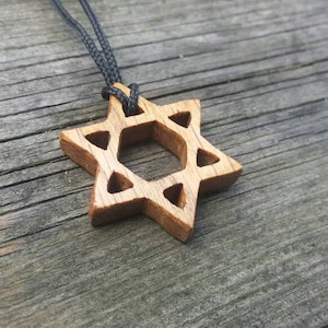 Star of David, Wooden Star of David, Davids Star, Wooden Davids Star, Jewish Pendant, Jewish Necklace,Religious Pendant,Magen David,Hanukkah