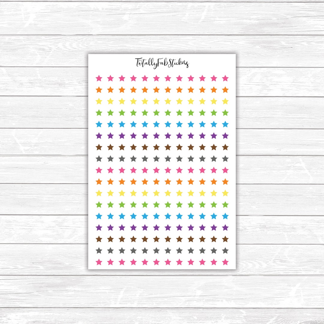 IC-11 // Tiny Stars Icon Planner Stickers - Etsy