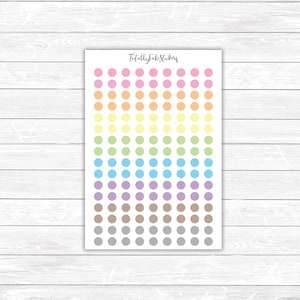 TR-2 // 1/4 inch Transparent Dot Planner Stickers