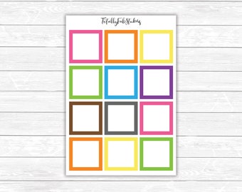 FU-90 // Square Box Planner Stickers