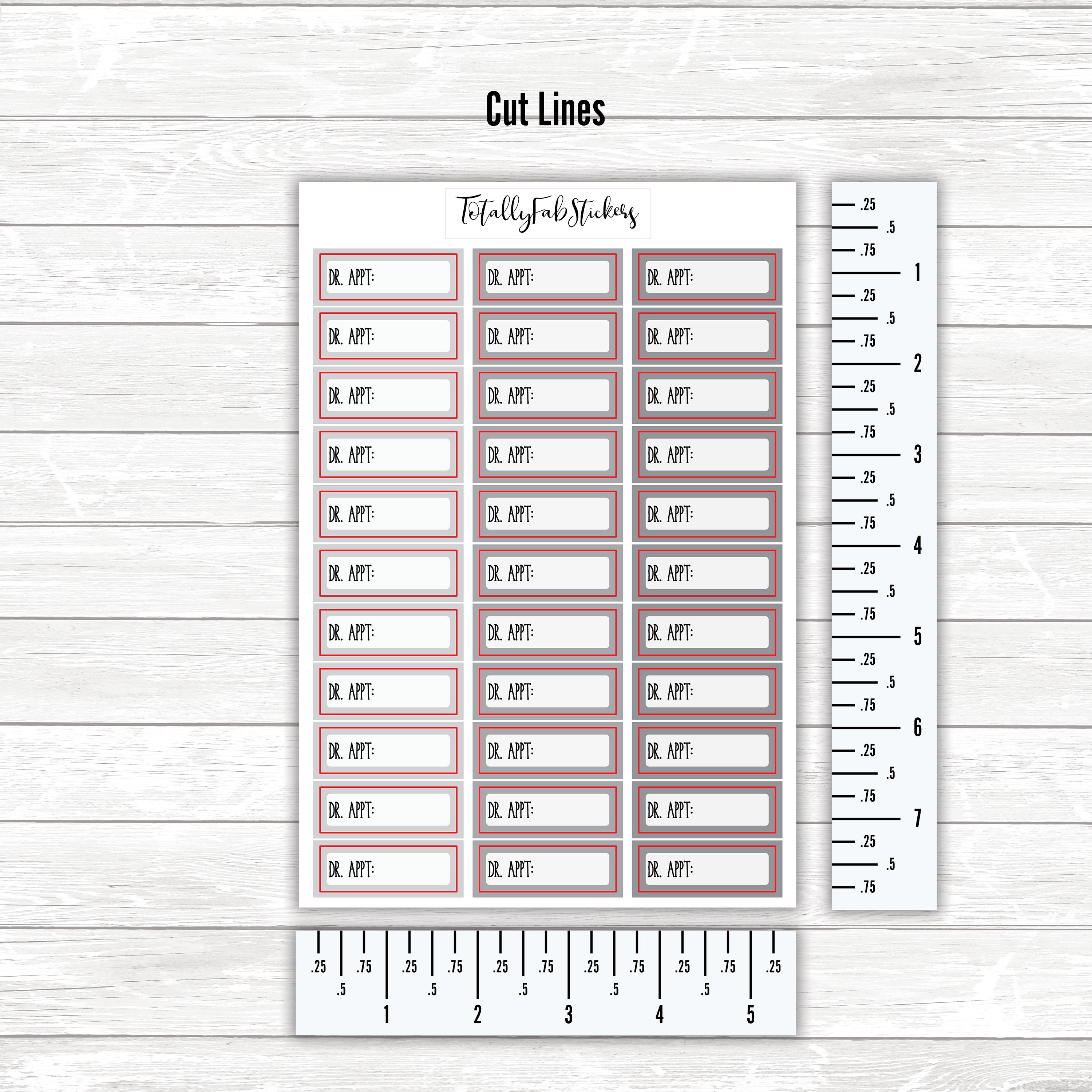 FU-2 // Doctors Appointment Quarter Box Planner Stickers | Etsy
