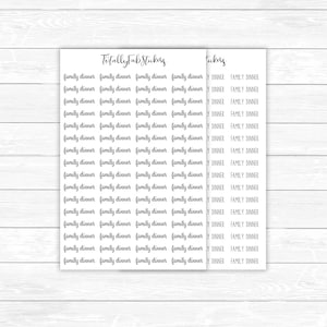 SC-5 // Family Dinner Script Planner Stickers