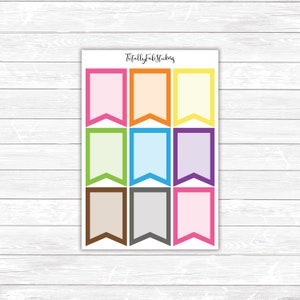 FU-50 // Blank Full Box Flag Planner Stickers