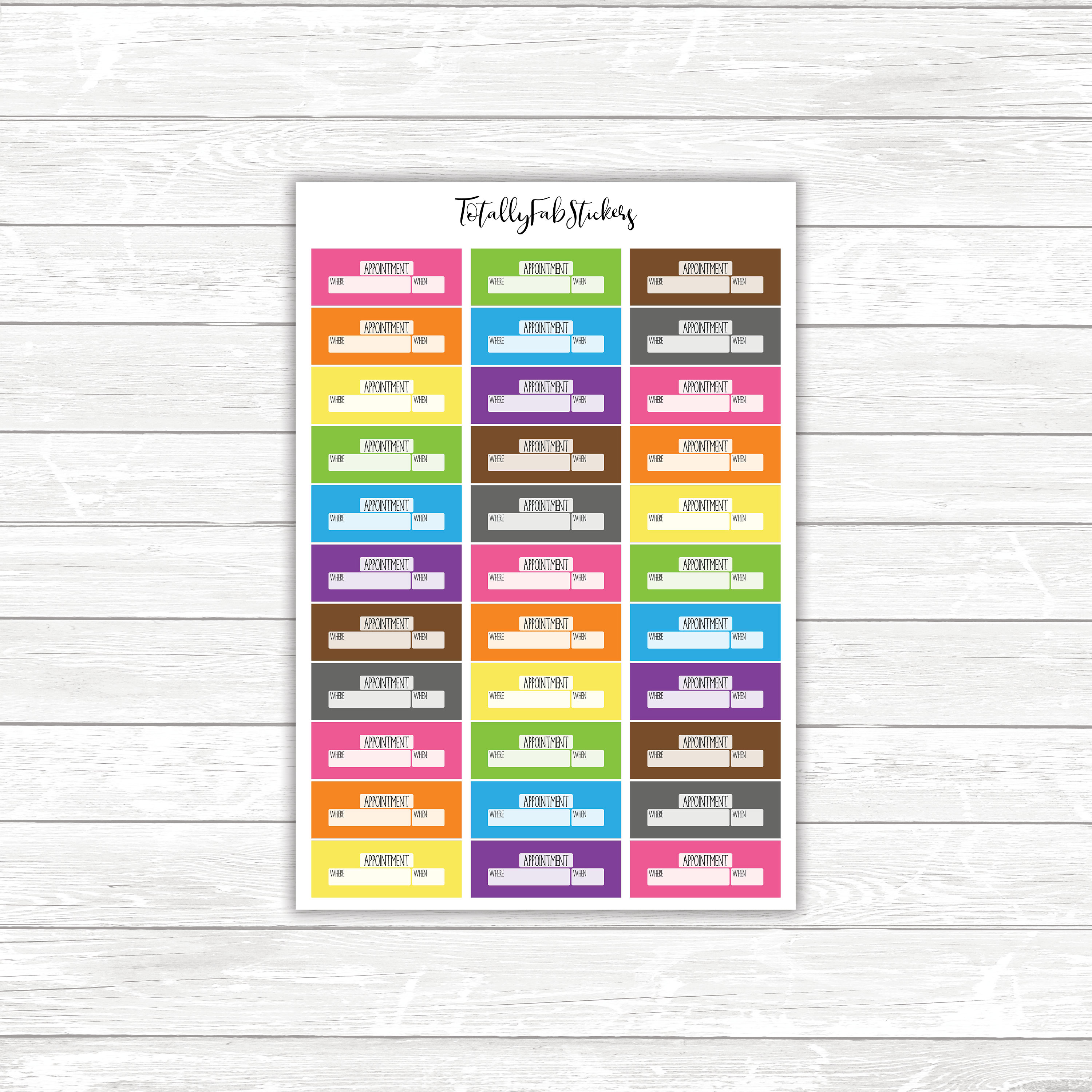 FU-1 // Appointment Reminder Quarter Box Planner Stickers - Etsy