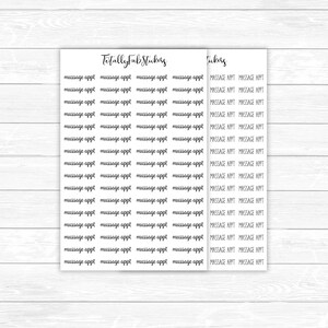 SC-39 // Massage Appt Script Planner Stickers