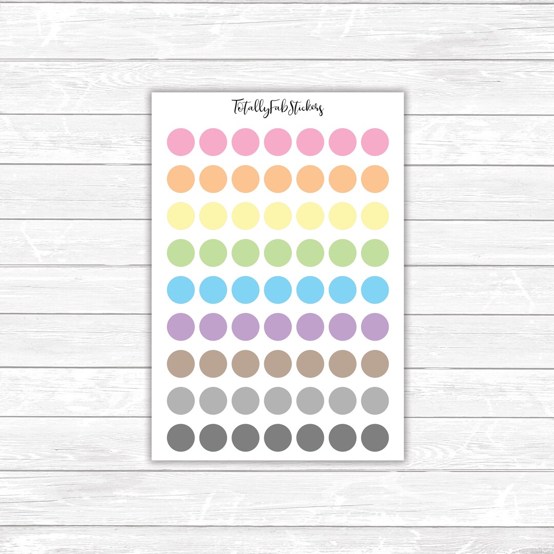 TR-3 // 1/2 Inch Transparent Dot Planner Stickers - Etsy