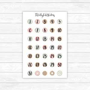 DC-9 // Yummy Donut Number Planner Stickers