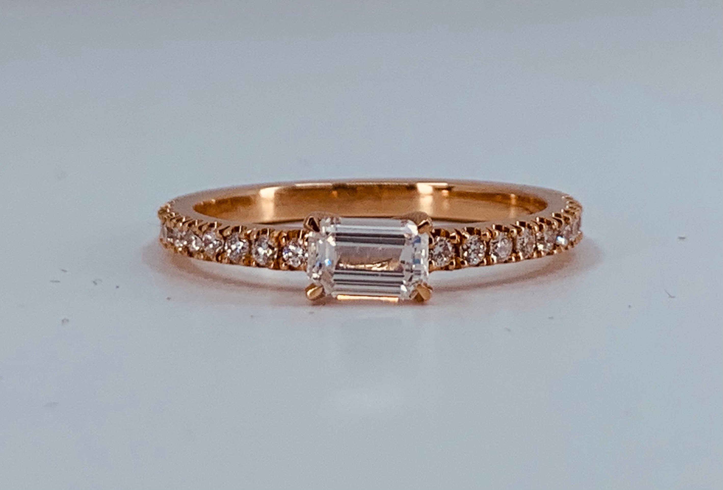 Bague De Fiancaille Femme Or Rose www.etsy.com