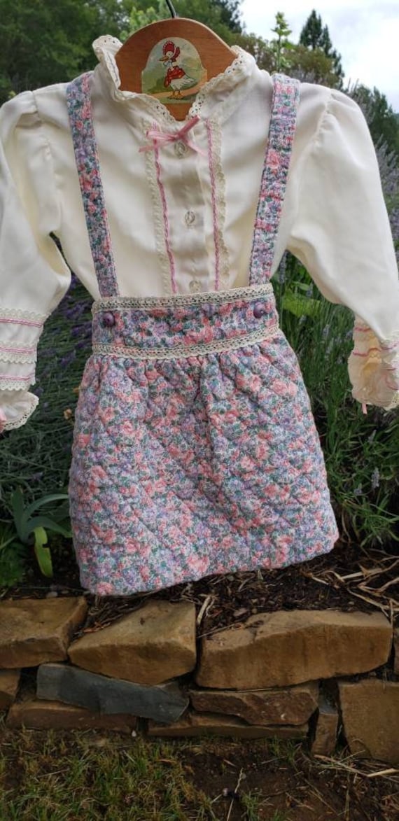 Vintage CARTER'S! Sweet floral and lace outfit, 2