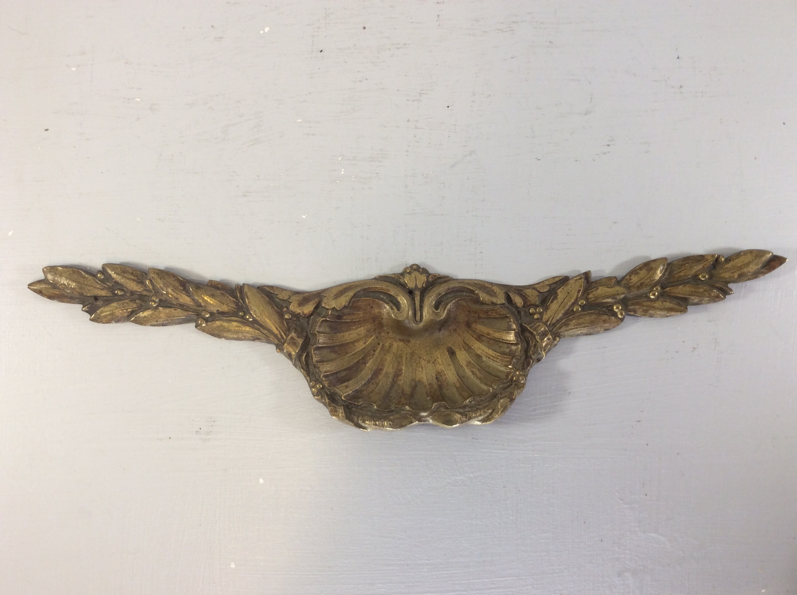 Décoration Vintage de Meubles Ormolu en Bronze, Plaque Bronze Décorative, Matériel Shabby Chic, Pédi