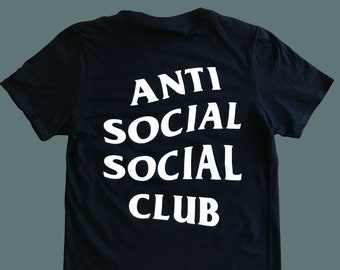 Anti social Social Club Unisex T shirt Antisocial Social Club Tee Short Sleeve Black T shirt Gift Tee