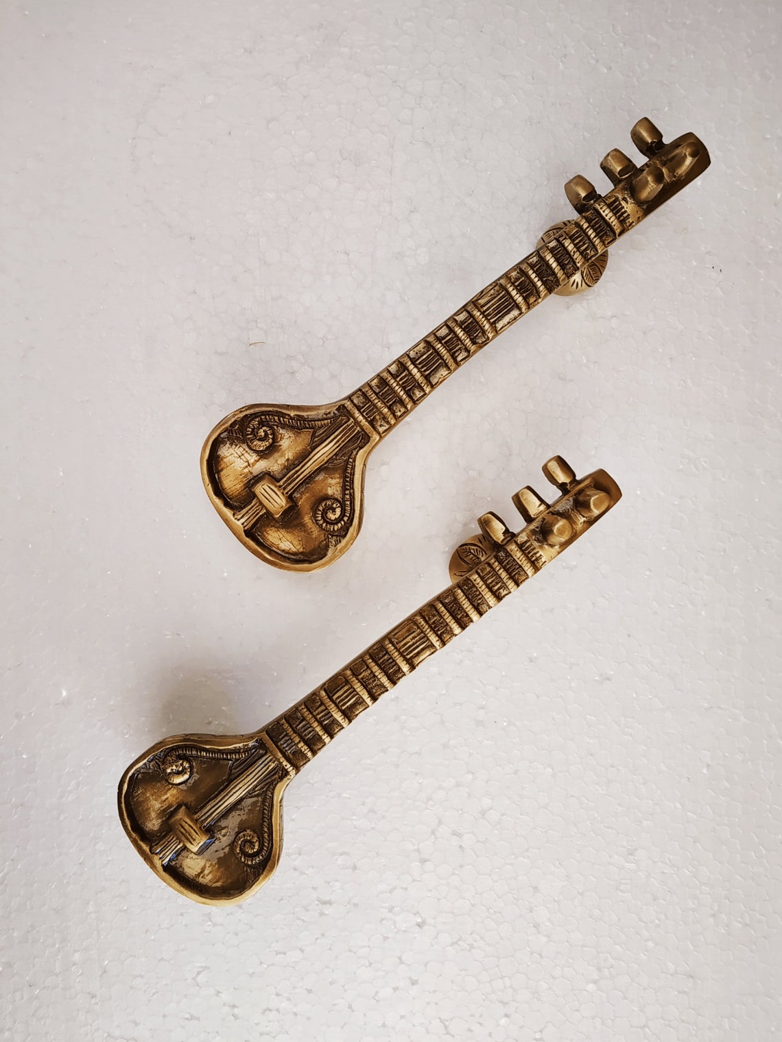 Veena Sitar Sarod Brass Door Handle Pair Dimension 8X6X27 Etsy India