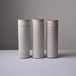 Set Of 3 Cylindrical Vases | Milky Brown Cylindrical Vases | Home Decor | Home accessories