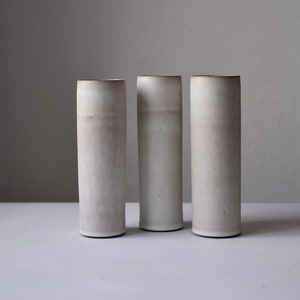 Set Of 3 Cylindrical Vases | Milky Brown Cylindrical Vases | Home Decor | Home accessories