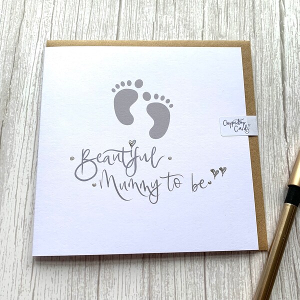 Beautiful Mummy to be card. Expecting a baby card. Baby girl