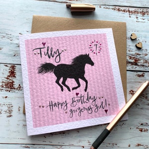 Personalised horse or pony birthday card