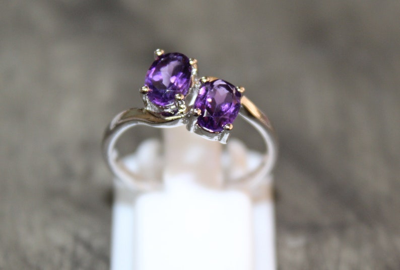 5X7 MM Oval Cut Natural Amethyst Gemstone Ring 925 Solid Sterling Silver All Size 3-15 Handmade Silver Ring