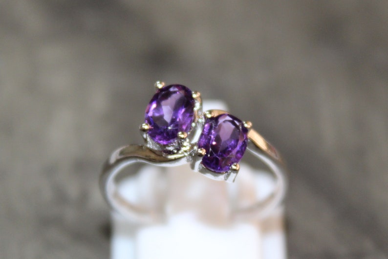 5X7 MM Oval Cut Natural Amethyst Gemstone Ring 925 Solid Sterling Silver All Size 3-15 Handmade Silver Ring