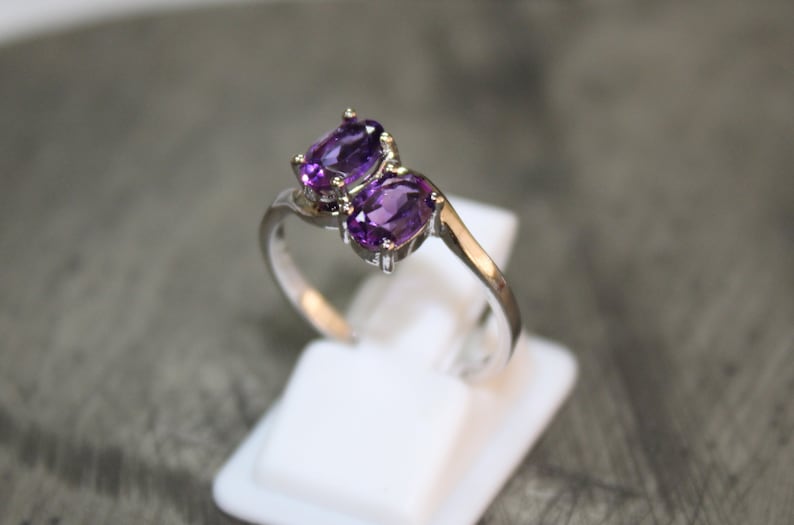 5X7 MM Oval Cut Natural Amethyst Gemstone Ring 925 Solid Sterling Silver All Size 3-15 Handmade Silver Ring