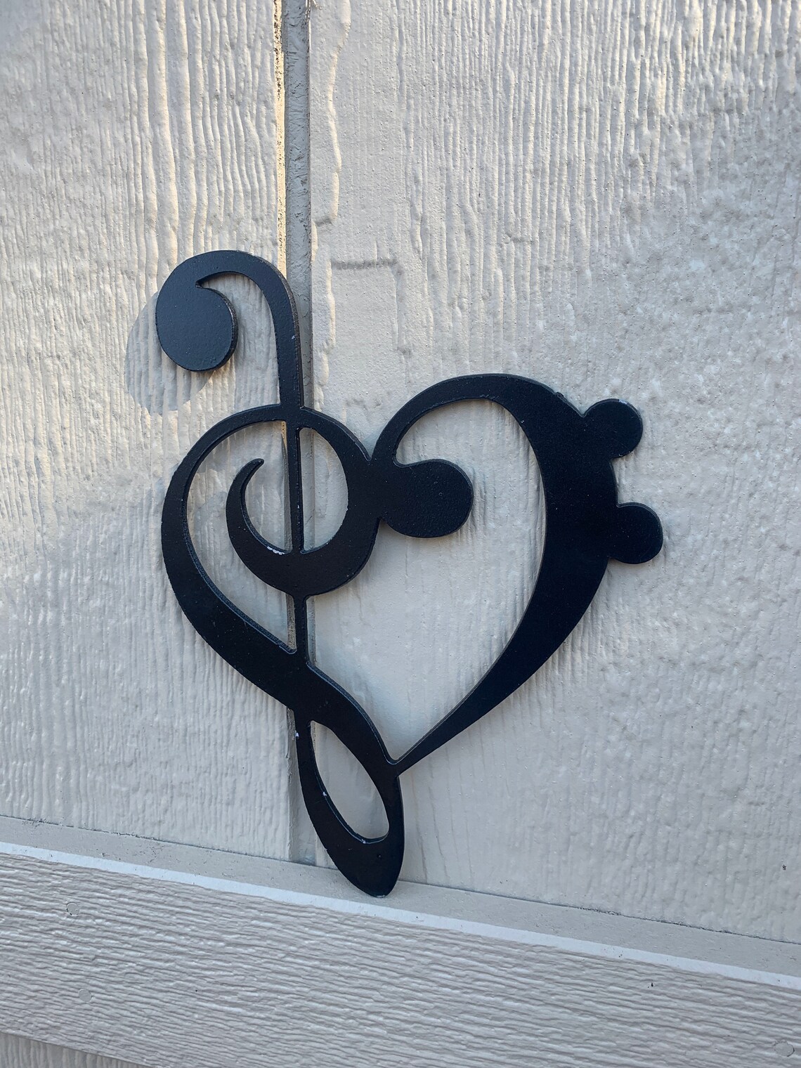 Music Symbol Heart Bass Clef Treble Clef Music Decor Front - Etsy