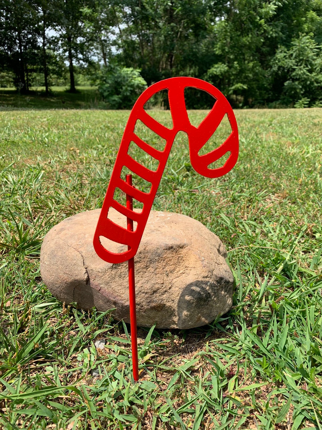 Candy Cane Yard Stake, Yard Art, Garden Decor, Christmas Decor, Outdoor