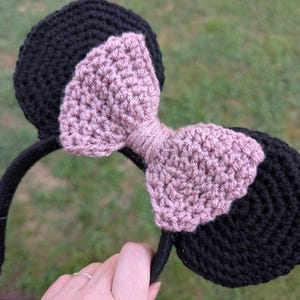 Crochet Mickey Mouse Ears Headband, Made to Order