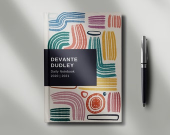 Personalised Hardcover Journal - Abstract Design - 2022