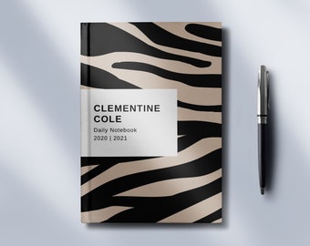 Personalised Journal - Hardcover - Zebra Print