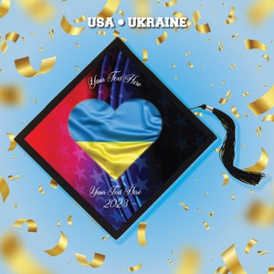 Grad Cap Topper Multi National theme