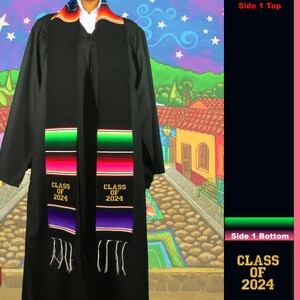 Class of 2024 Sarape graduation sash school stole scarves wraps