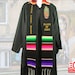 Graduation Mexican sash stole class of (2022) 2023 Black gold letters Virgen de Guapalupe Mexican american sash graduation gift PERSONALIZED