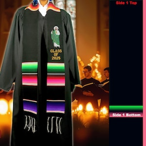 Fascia messicana per laurea classe del 2025 lettere dorate San Judas fascia messicana americana regalo di laurea PERSONALIZZATO