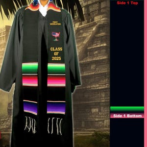 Graduation Mexican sash stole class of 2024  gold letters  Mexican American Tree , First Generation sash graduation gift PERSONALIZED