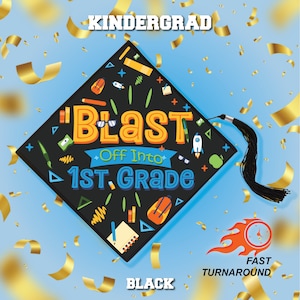 Grad Cap Topper &quot;Kinder Grad&quot;  theme