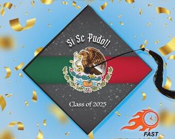 Grad Fabric Topper Mexican Flag theme