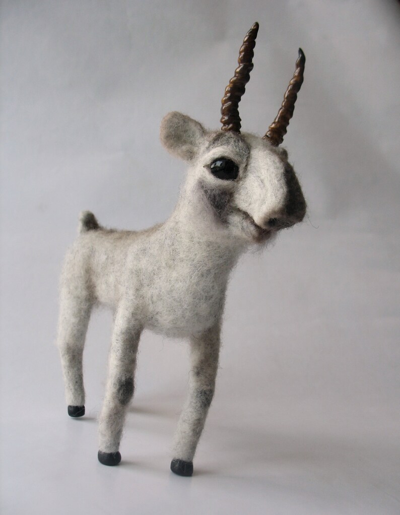 Saiga Figure Made of Wool. Needle Felt. Felt Toy Handmade. Etsy
