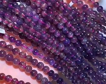 AAA Genuine Natural Bloodshot iolite Gemstone Smooth Round Beads 4mm 6mm