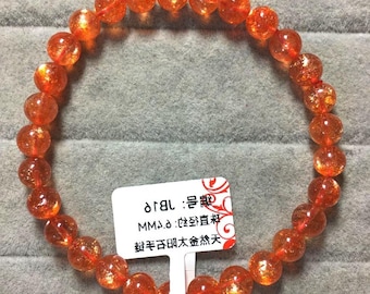 AAA echte natuurlijke Arusha gouden zonnesteen kralenarmband 6 mm