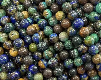 本物の天然Aグレードアズライトマラカイトクリソコラ球状ルース