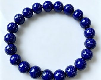 AAA Genuine Natural Lapis Lazuli Beaded Bracelet 8mm 9mm 10mm